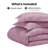 Melange Flannel Cotton Fuzzy Warm Two-Toned Duvet Cover Set