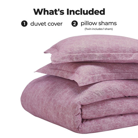 100% Cotton Flannel Melange Two-Toned Duvet Cover Set
