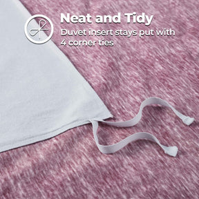Melange Flannel Cotton Fuzzy Warm Two-Toned Duvet Cover Set