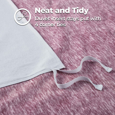 100% Cotton Flannel Melange Two-Toned Duvet Cover Set