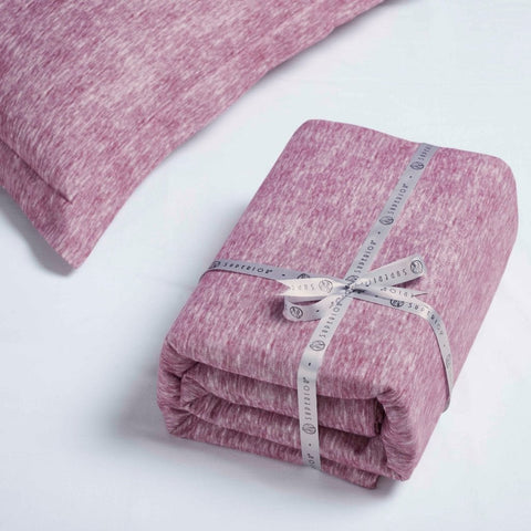 100% Cotton Flannel Melange Two-Toned Duvet Cover Set