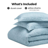 Melange Flannel Cotton Fuzzy Warm Two-Toned Duvet Cover Set