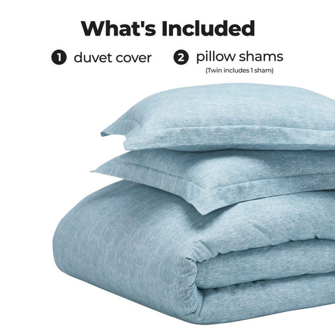 100% Cotton Flannel Melange Two-Toned Duvet Cover Set