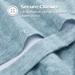 Melange Flannel Cotton Fuzzy Warm Two-Toned Duvet Cover Set