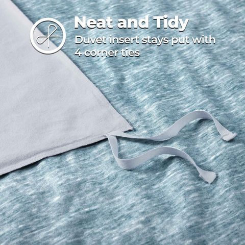 100% Cotton Flannel Melange Two-Toned Duvet Cover Set