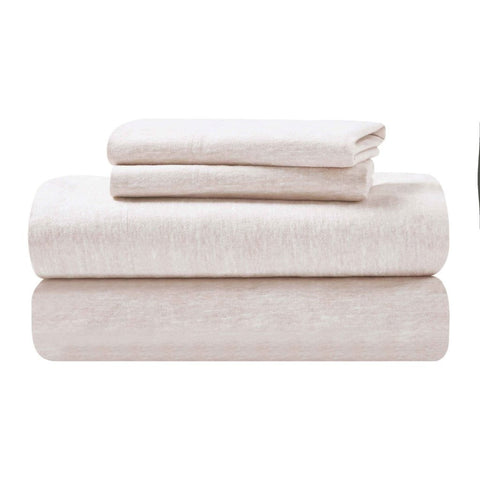 100% Cotton Flannel Sheet Set Warm Two-Toned Melange Deep Pocket