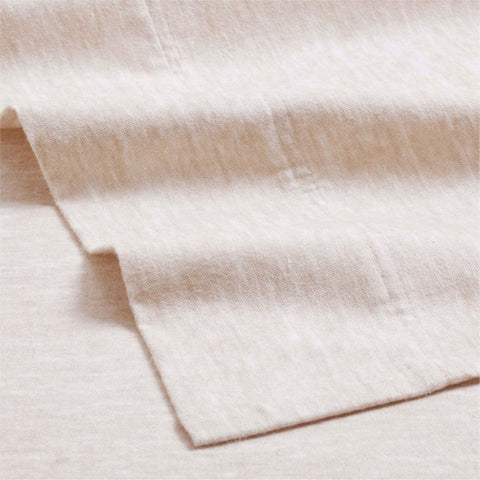100% Cotton Flannel Sheet Set Warm Two-Toned Melange Deep Pocket