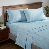 100% Cotton Flannel Sheet Set Warm Two-Toned Melange Deep Pocket