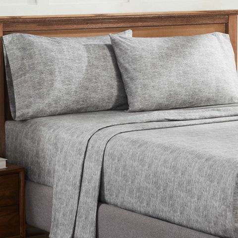 100% Cotton Flannel Sheet Set Warm Two-Toned Melange Deep Pocket