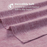 100% Cotton Flannel Sheet Set Warm Two-Toned Melange Deep Pocket