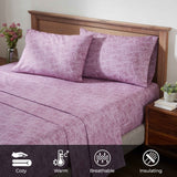 100% Cotton Flannel Sheet Set Warm Two-Toned Melange Deep Pocket