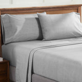 100% Cotton Flannel Sheet Set Warm Two-Toned Melange Deep Pocket