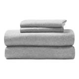 100% Cotton Flannel Sheet Set Warm Two-Toned Melange Deep Pocket