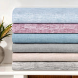 100% Cotton Flannel Sheet Set Warm Two-Toned Melange Deep Pocket