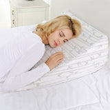 Memory Foam Sleeping Support Wedge Pillow, Removable Cover White