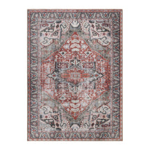 Mesa Rustic Distressed Medallion Indoor Area Rug or Runner Rug
