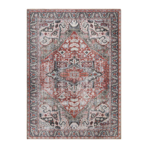 Mesa Rustic Distressed Medallion Indoor Area Rug or Runner Rug