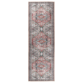 Mesa Rustic Distressed Medallion Indoor Area Rug or Runner Rug