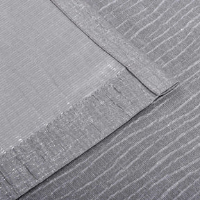 Metallic Cascade Jacquard Textured Solid Curtain Panel Set