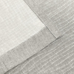 Metallic Cascade Jacquard Textured Solid Curtain Panel Set