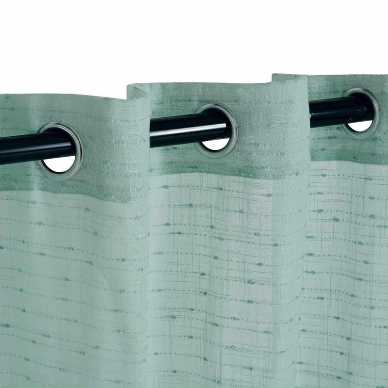 Meteorite Textured Grommet Sheer Curtain Panel Set of 2