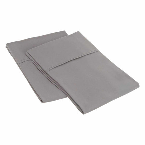 Microfiber Wrinkle Resistant Solid 2 Piece Pillowcase Set
