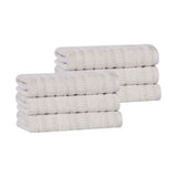 Mika Smart Twist Viscose Cotton Blend Solid Hand Towels, Set of 6