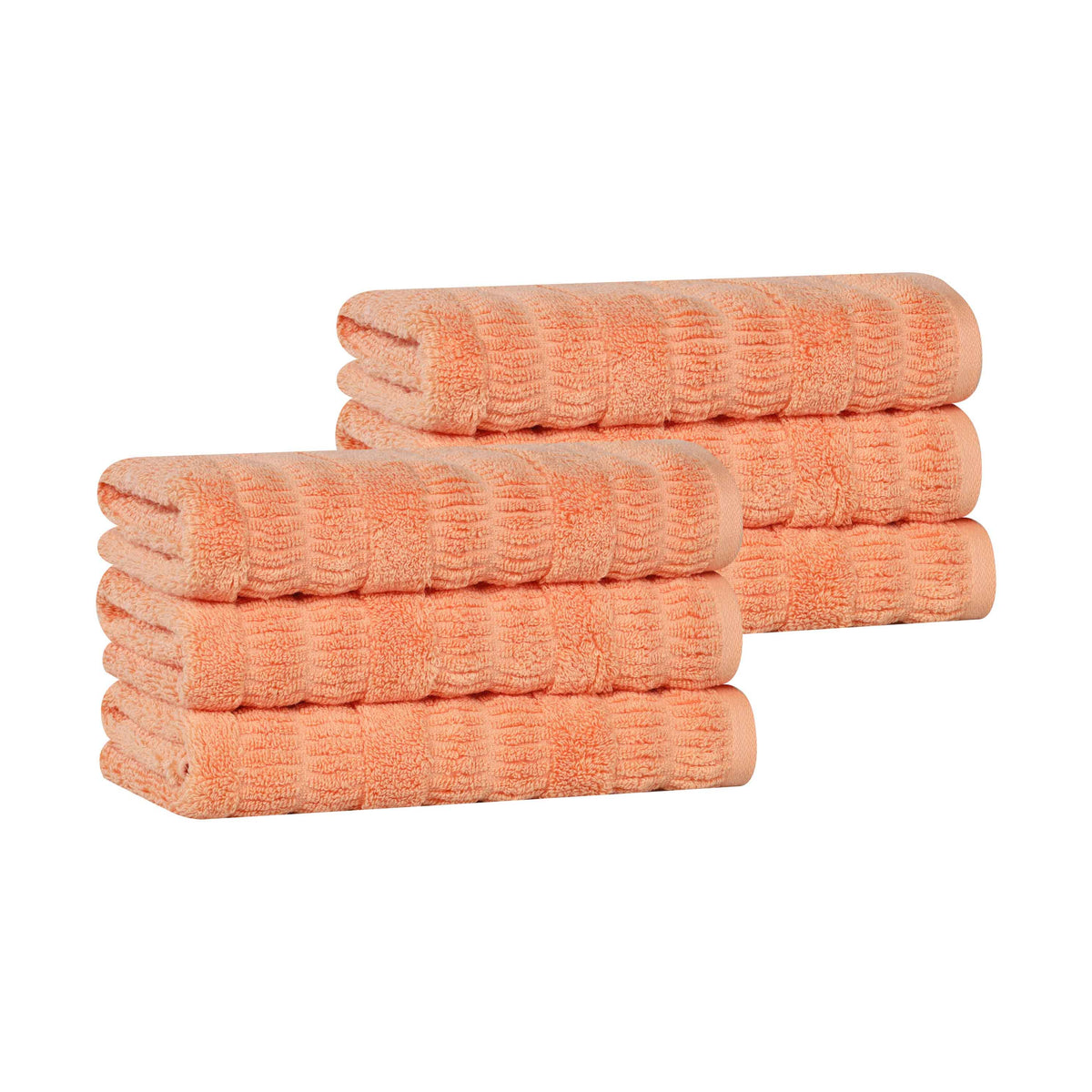 Mika Smart Twist Cotton Medium Weight Solid Hand Towels, Set of 6