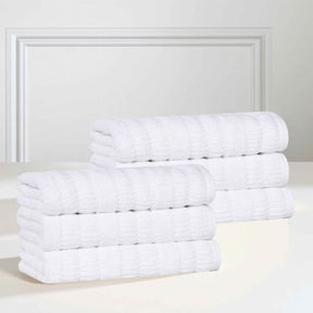 Mika Smart Twist Cotton Medium Weight Solid Hand Towels, Set of 6