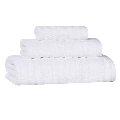 Mika Smart Twist Viscose Cotton Blend Textured Ribbed 3 Piece Set