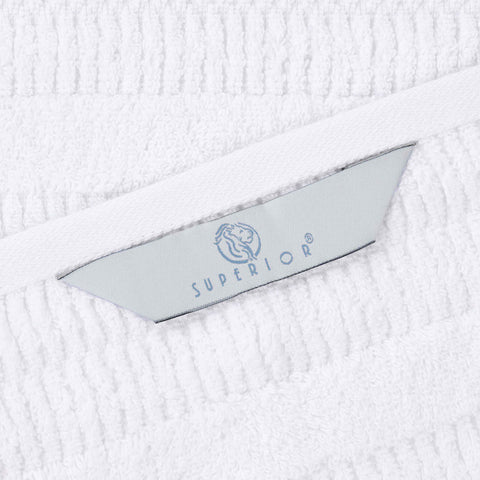 Mika Smart Twist Viscose Cotton Blend Solid Ribbed 8 Piece Towel Set