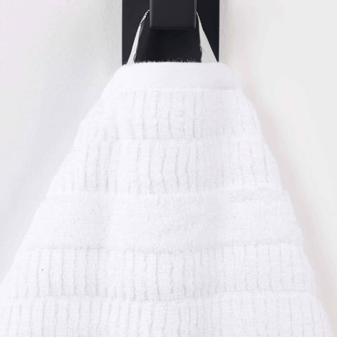 Mika Smart Twist Viscose Cotton Blend Solid Ribbed 8 Piece Towel Set