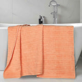 Mika Smart Twist Viscose Cotton Blend Ribbed Bath Sheets, Set of 2