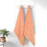 Mika Smart Twist Viscose Cotton Blend Ribbed Bath Sheets, Set of 2