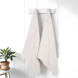 Mika Smart Twist Viscose Cotton Blend Ribbed Bath Sheets, Set of 2