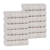 Mika Smart Twist Viscose Cotton Blend Face Towels Washcloths Set of 12