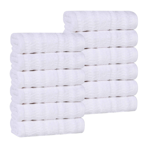 Mika Smart Twist Viscose Cotton Blend Face Towels Washcloths Set of 12