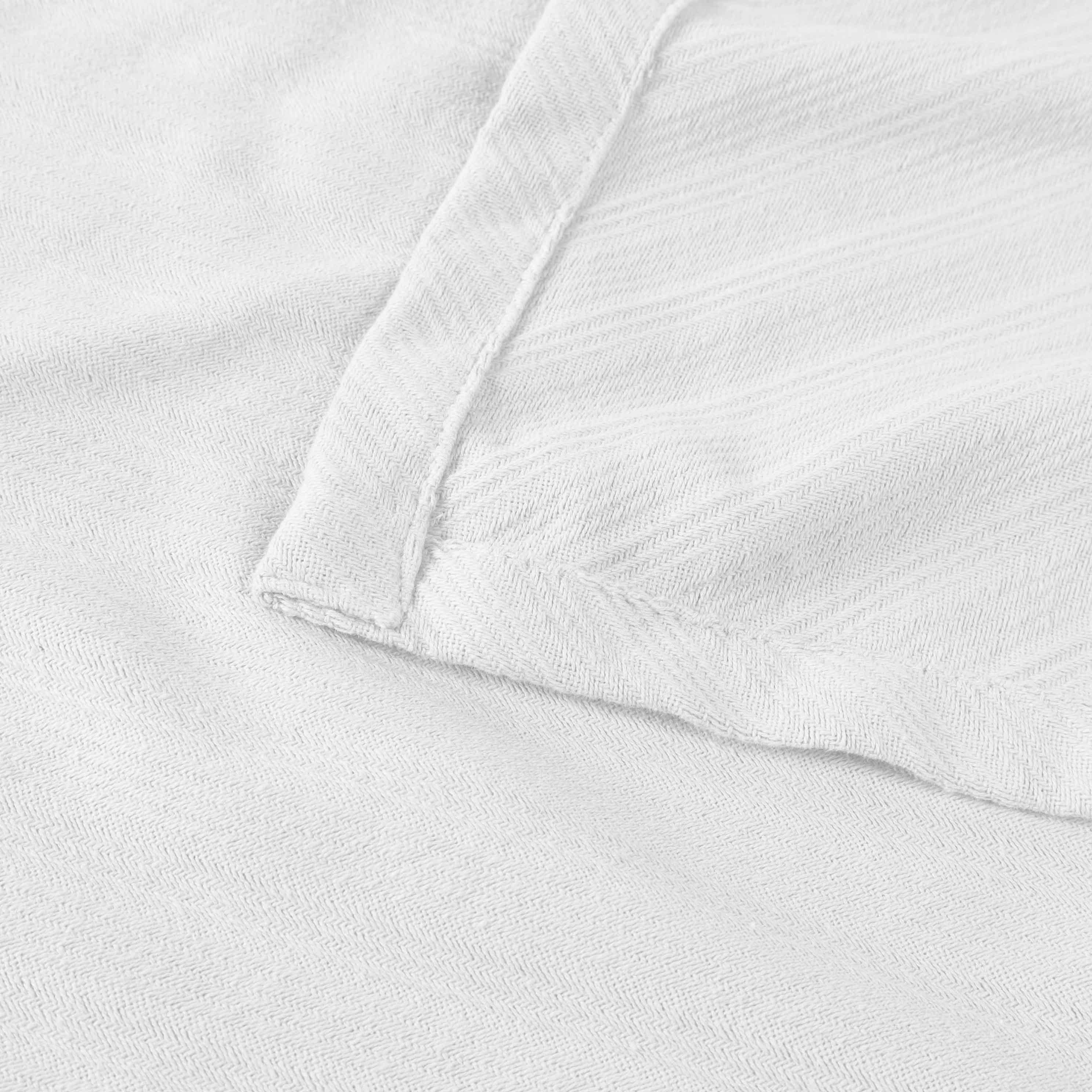 Milan Cotton Textured Jacquard Striped Lightweight Woven Blanket