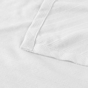 Milan Cotton Textured Jacquard Striped Lightweight Woven Blanket
