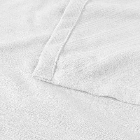 Milan Cotton Textured Jacquard Striped Lightweight Woven Blanket