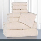 Mile Smart Twist Viscose Cotton Blend Solid 8 Piece Towel Set