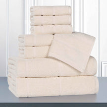 Mile Smart Twist Viscose Cotton Blend Solid 8 Piece Towel Set