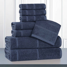 Mile Smart Twist Viscose Cotton Blend Solid 8 Piece Towel Set