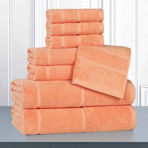 Mile Smart Twist Viscose Cotton Blend Solid 8 Piece Towel Set