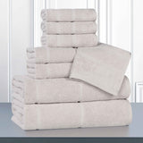 Mile Smart Twist Viscose Cotton Blend Solid 8 Piece Towel Set