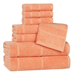Mile Smart Twist Viscose Cotton Blend Solid 8 Piece Towel Set