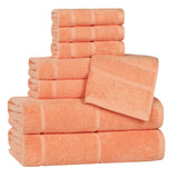 Mile Smart Twist Viscose Cotton Blend Solid 8 Piece Towel Set