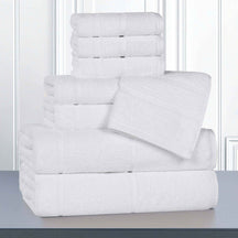 Mile Smart Twist Viscose Cotton Blend Solid 8 Piece Towel Set