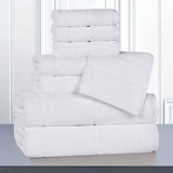 Mile Smart Twist Viscose Cotton Blend Solid 8 Piece Towel Set