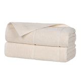 Mile Smart Twist Viscose Cotton Blend Solid Bath Sheets, Set of 2